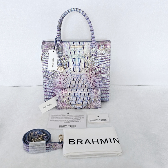 Brahmin Handbags - NWT Brahmin HARMONIOUS Large Caroline w/ Veronica Wallet !!GORGEOUS IRIDESCENT!!